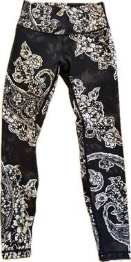 lululemon Wunder Under High-Rise Leggings Womens Size 6 Black Floral